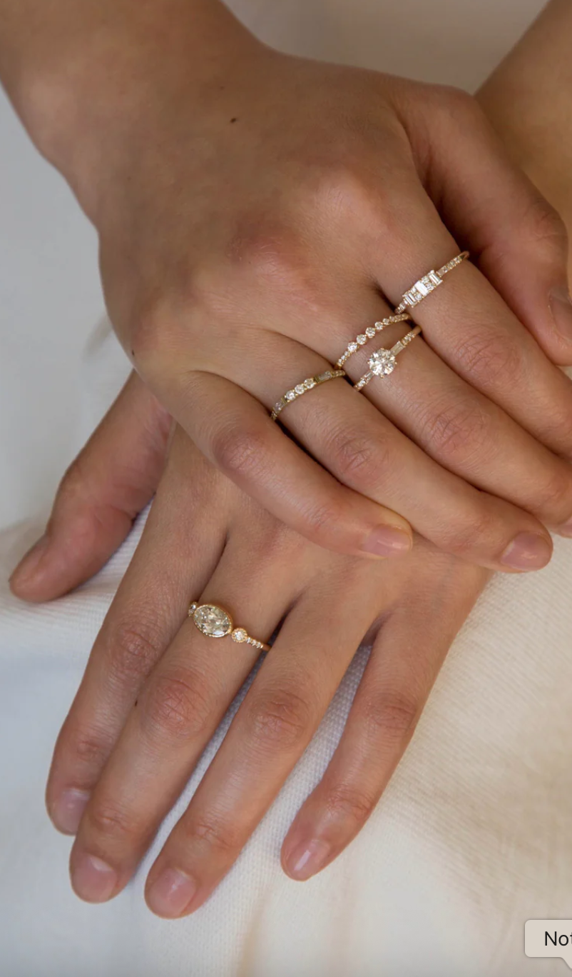 Melody Diamond Baguette Equilibrium Ring
